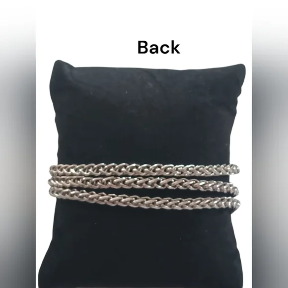 Silver and Gold Two Tone Y2K Rope Bracelet - Picture 2 of 8